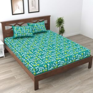 Rajasthani Traditionally Printed Cotton Doublebed Bedsheet With Pack of 2 Pillow Covers